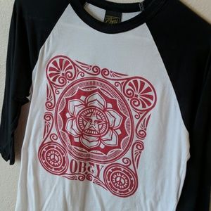 OBEY Crew Neck Baseball Tee
